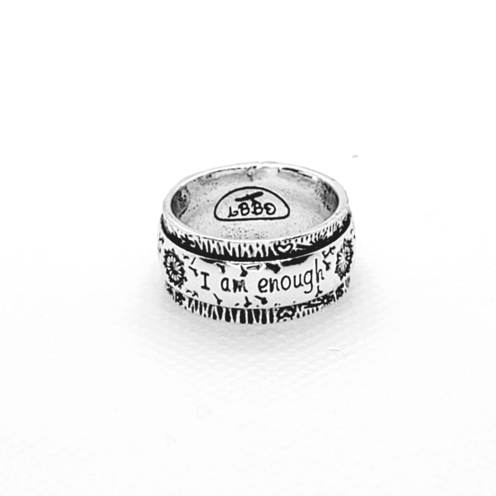 "I am enough" 925 Silver Ring